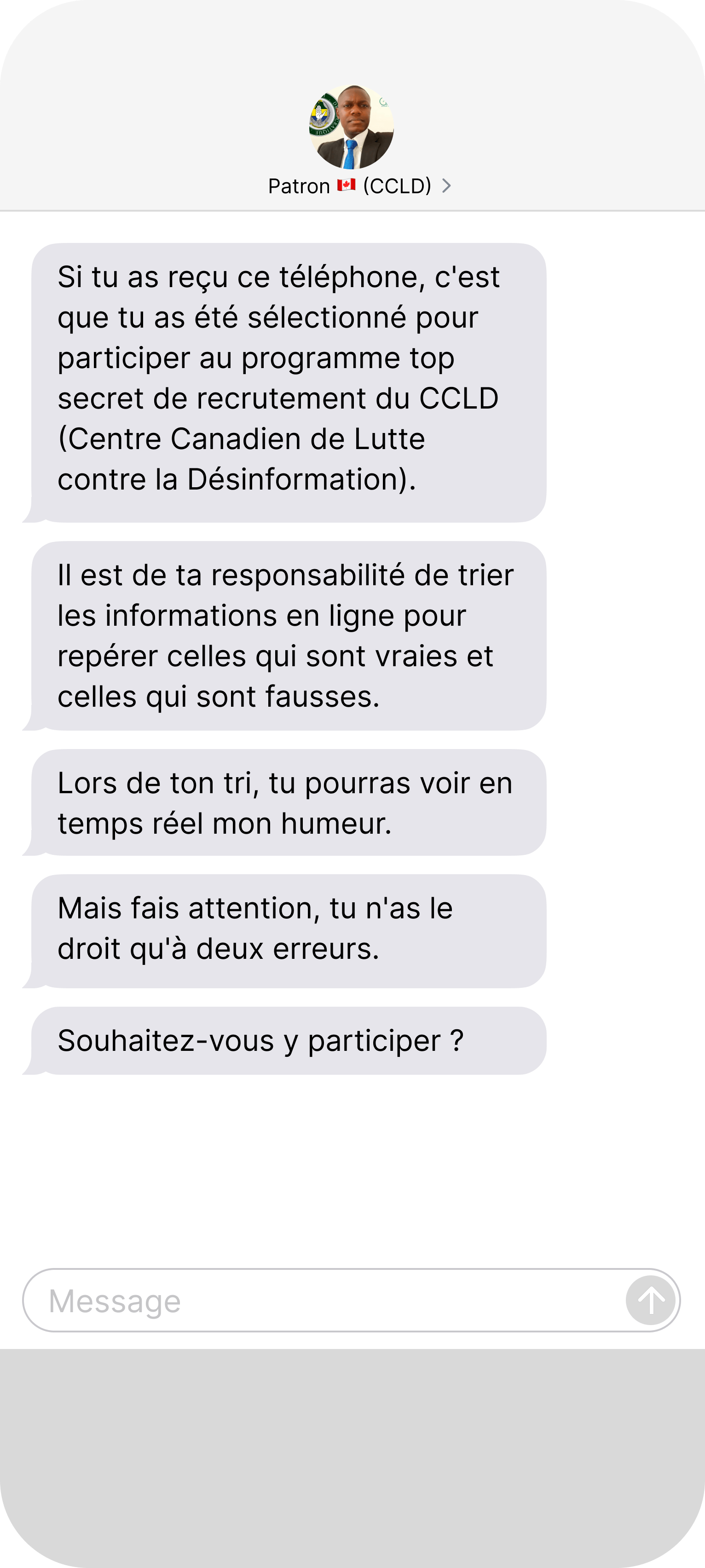 message téléphone