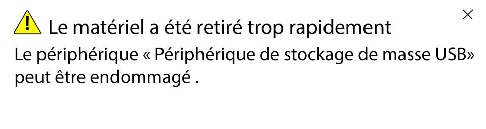 Alerte Clé USB